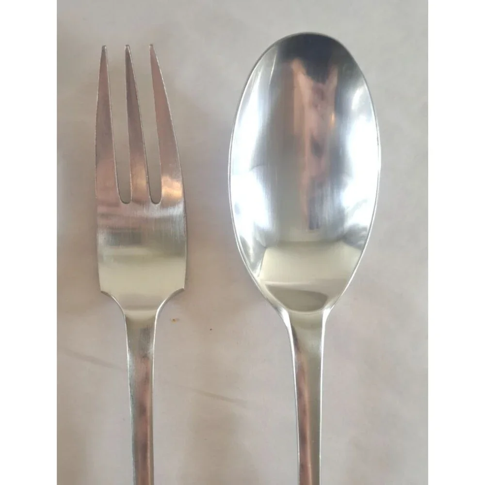 Dansk Thistle Serving Spoons & Fork Set of 5 France Japan Modernist Elegant